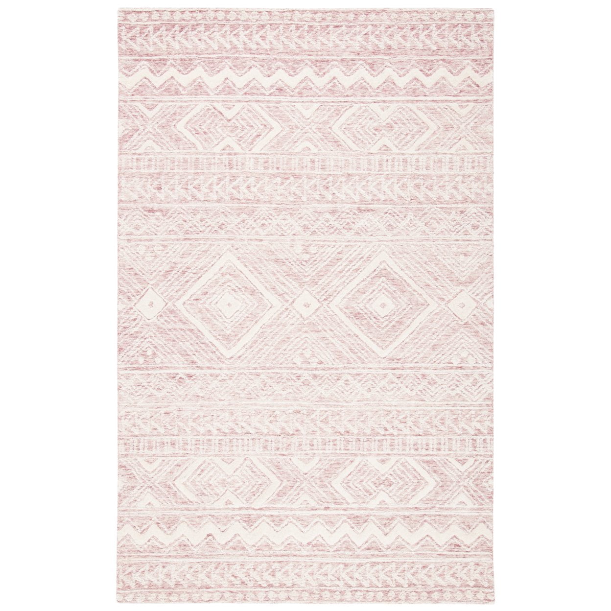 Ivory Hand-Tufted Wool 4' x 6' Rectangular Rug