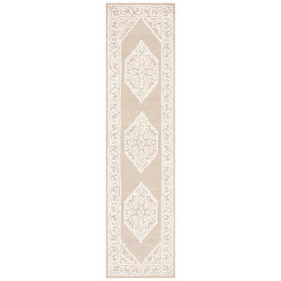 SAFAVIEH Metro Madilyn Medallion Runner Rug, Ivory/Brown, 2'3" x 9'