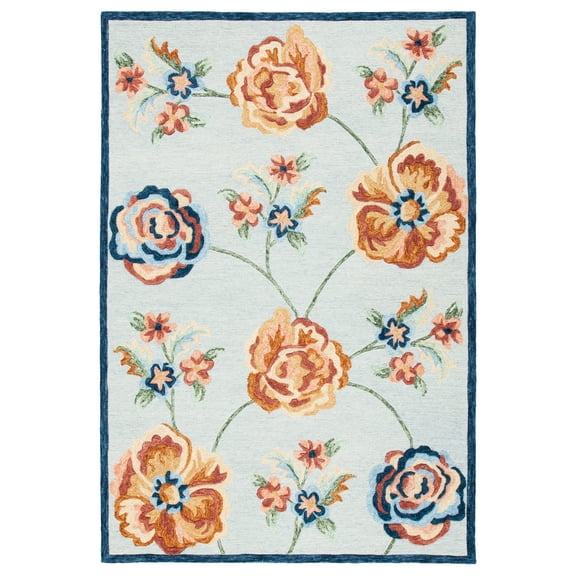 SAFAVIEH Metro Mariam Floral Area Rug, Blue/Ivory, 4' x 6'