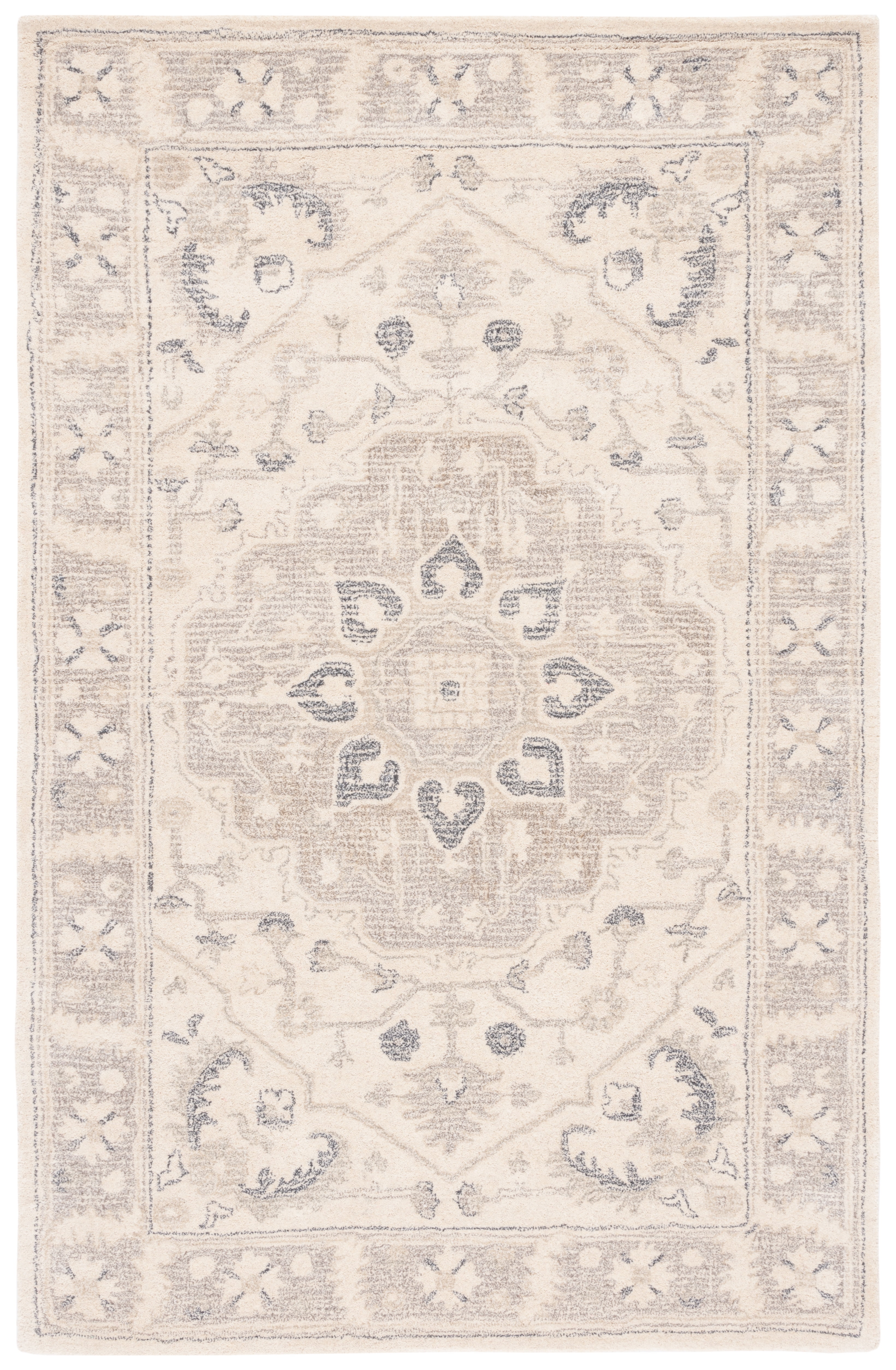 SAFAVIEH Metro Marion Medallion Area Rug, Ivory/Beige, 4' x 6'
