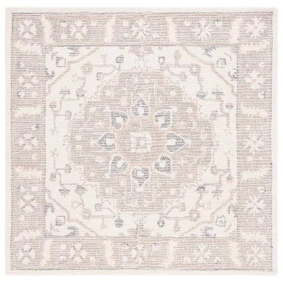 SAFAVIEH Metro Marion Medallion Area Rug, Ivory/Beige, 6' x 6' Square