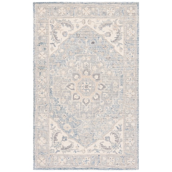 SAFAVIEH Metro Marion Medallion Area Rug, Light Grey/Ivory, 3' x 5'