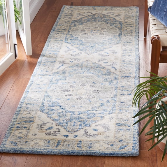 Safavieh Metro Marion Medallion Runner Rug, Blue/Ivory, 2'3" x 8'