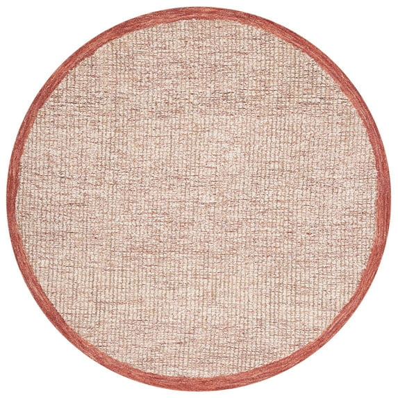 SAFAVIEH Metro Matilda Striped Area Rug, Ivory/Red, 6' x 6' Round