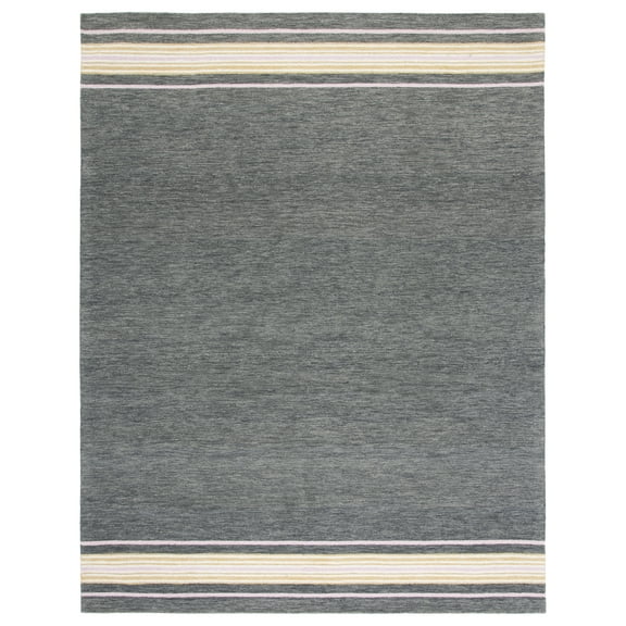 SAFAVIEH Metro May Striped Area Rug, Charcoal/Pink, 8' x 10'