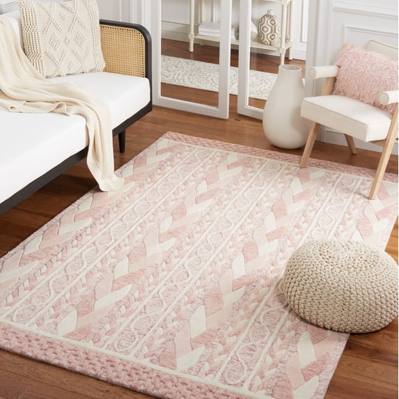 Safavieh Metro Melody Geometric Area Rug, Pink/Ivory, 5' x 8'