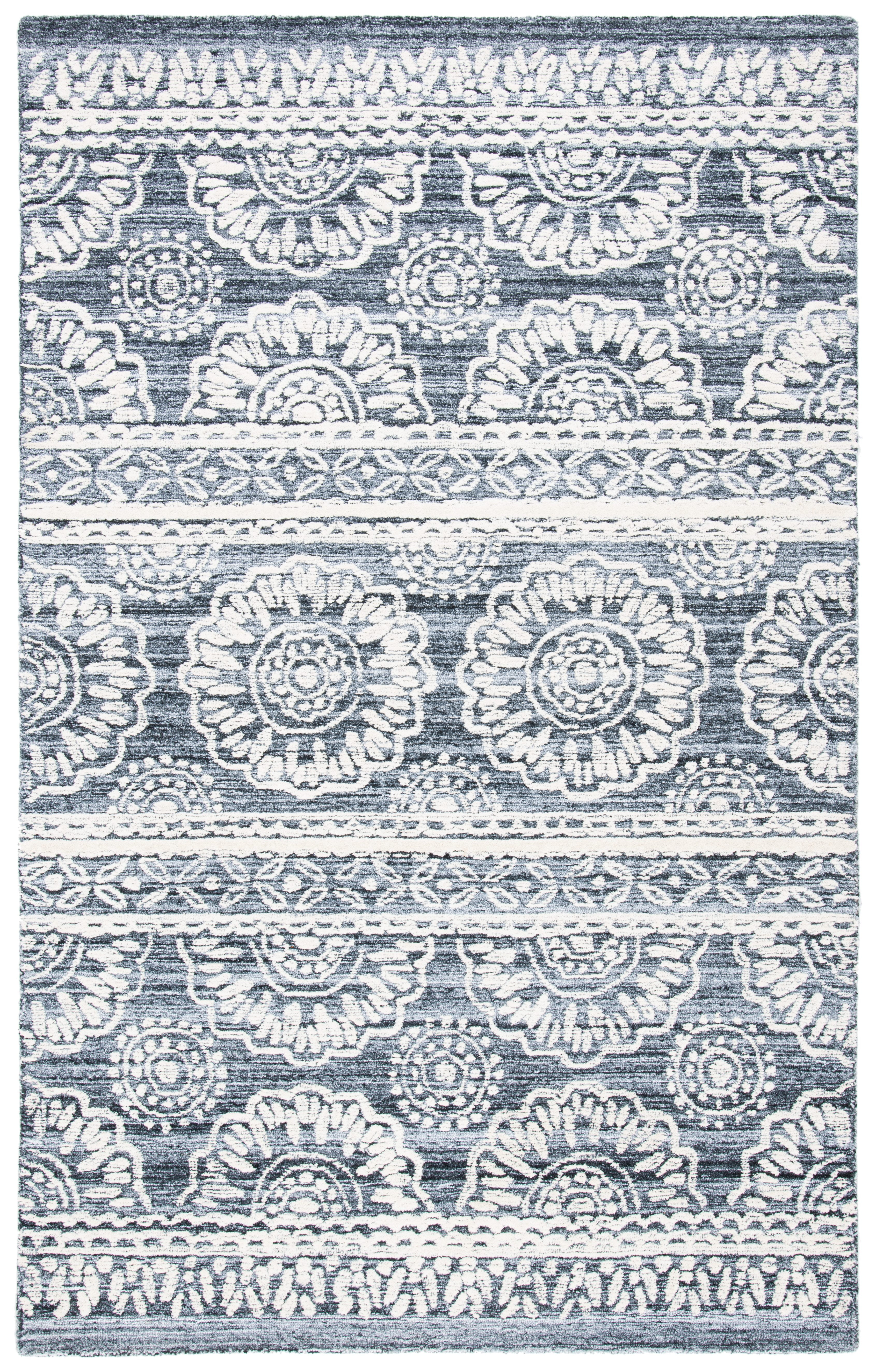 SAFAVIEH Metro Merrick Medallion Area Rug, Grey/Ivory, 5' x 8'