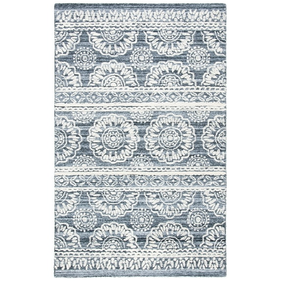 SAFAVIEH Metro Merrick Medallion Area Rug, Grey/Ivory, 5' x 8'