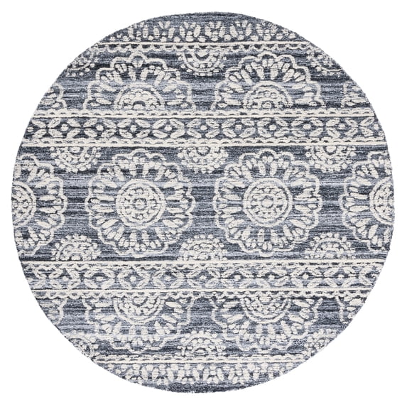 SAFAVIEH Metro Merrick Medallion Area Rug, Grey/Ivory, 6' x 6' Round