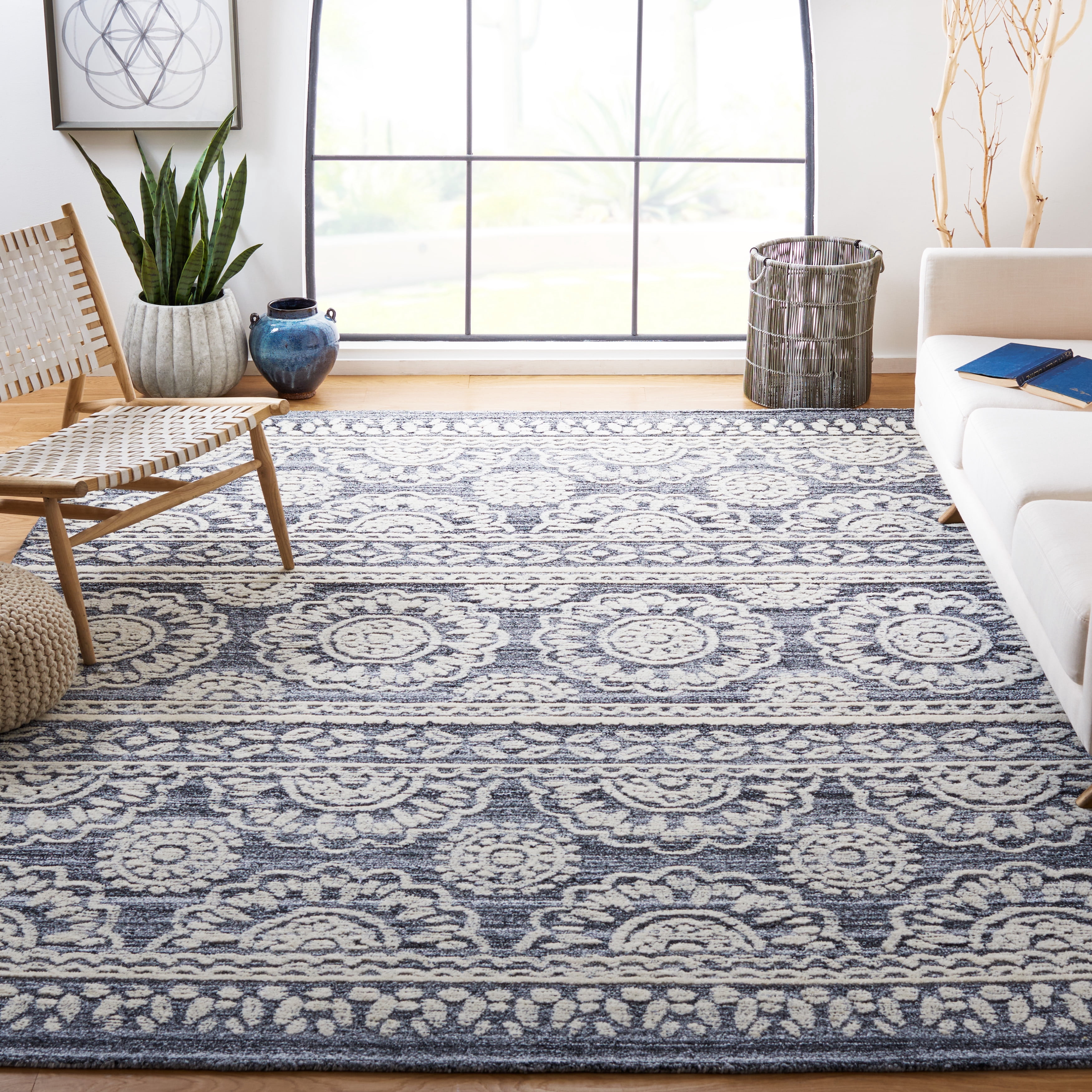 Safavieh Metro Merrick Medallion Area Rug, Gray/Ivory, 8' x 10'