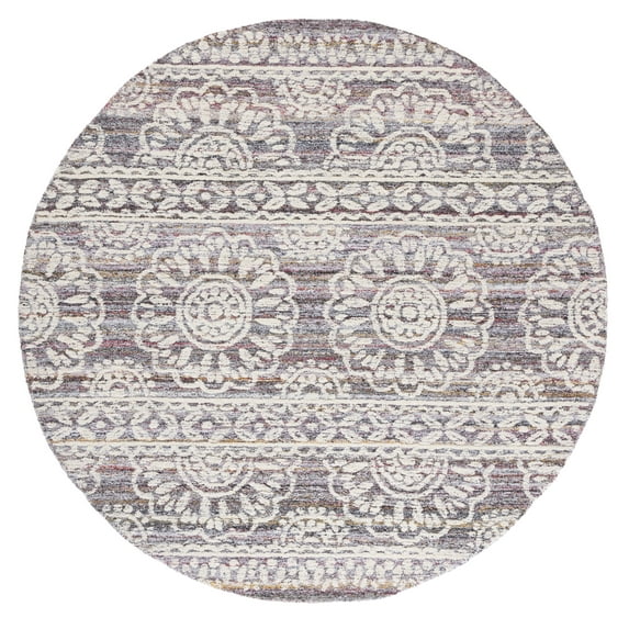 SAFAVIEH Metro Merrick Medallion Area Rug, Red/Ivory, 6' x 6' Round
