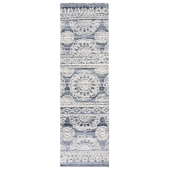 SAFAVIEH Metro Merrick Medallion Runner Rug, Grey/Ivory, 2'3" x 8'
