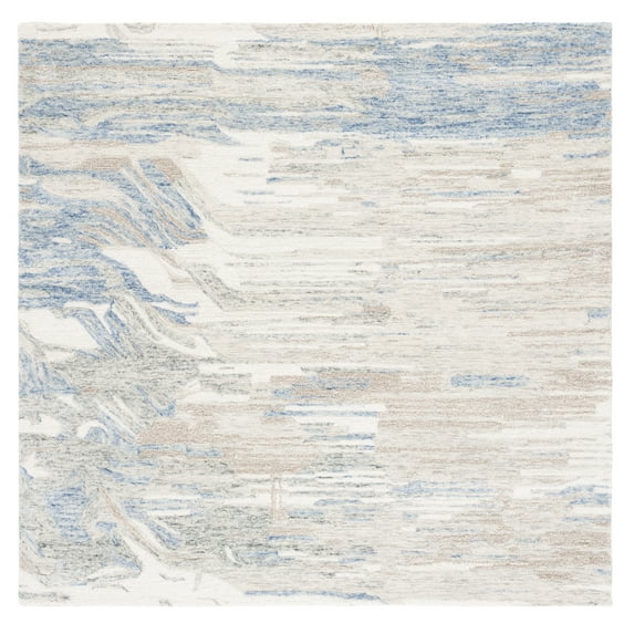SAFAVIEH Metro Mirjana Distressed Area Rug, Ivory/Natural, 6' x 6' Square