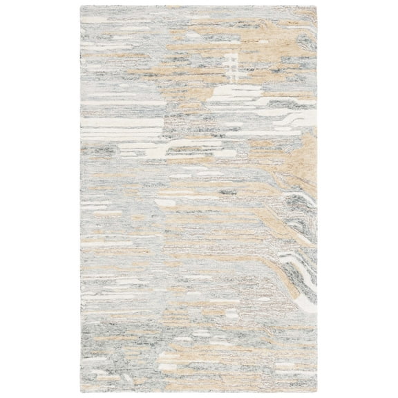 SAFAVIEH Metro Mirjana Distressed Area Rug, Natural/Gold, 3' x 5'