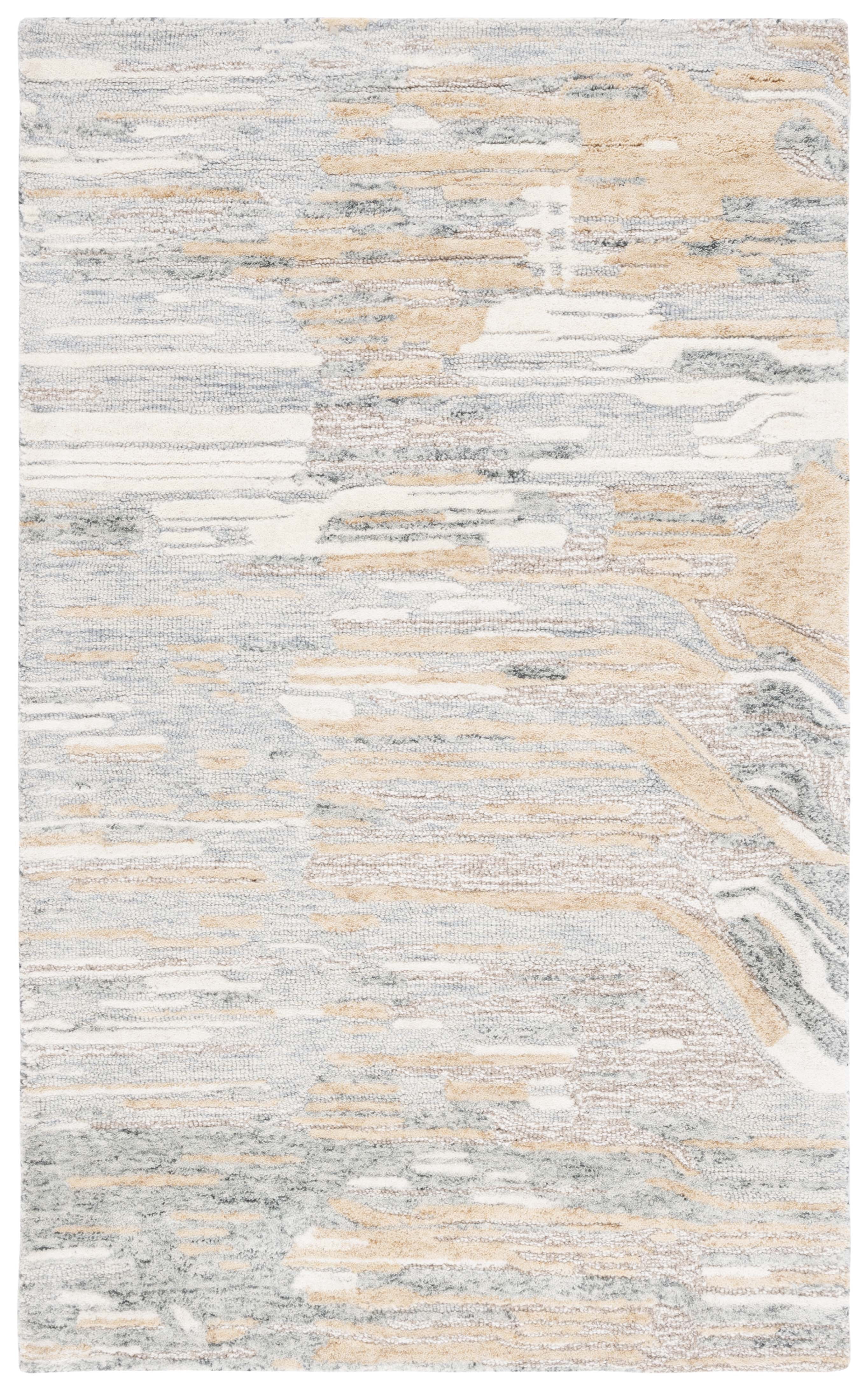 SAFAVIEH Metro Mirjana Distressed Area Rug, Natural/Gold, 4' x 6'