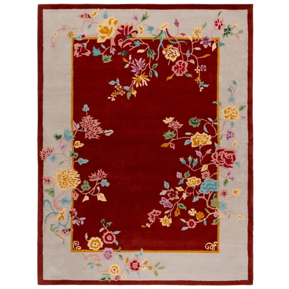 SAFAVIEH Metro Nixon Floral Area Rug, Rust/Beige, 8' x 10'