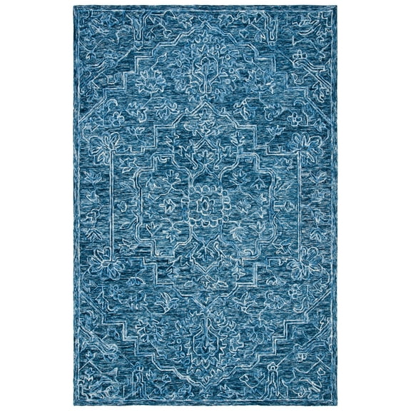 SAFAVIEH Metro Ognena Medallion Area Rug, Blue, 9' x 12'