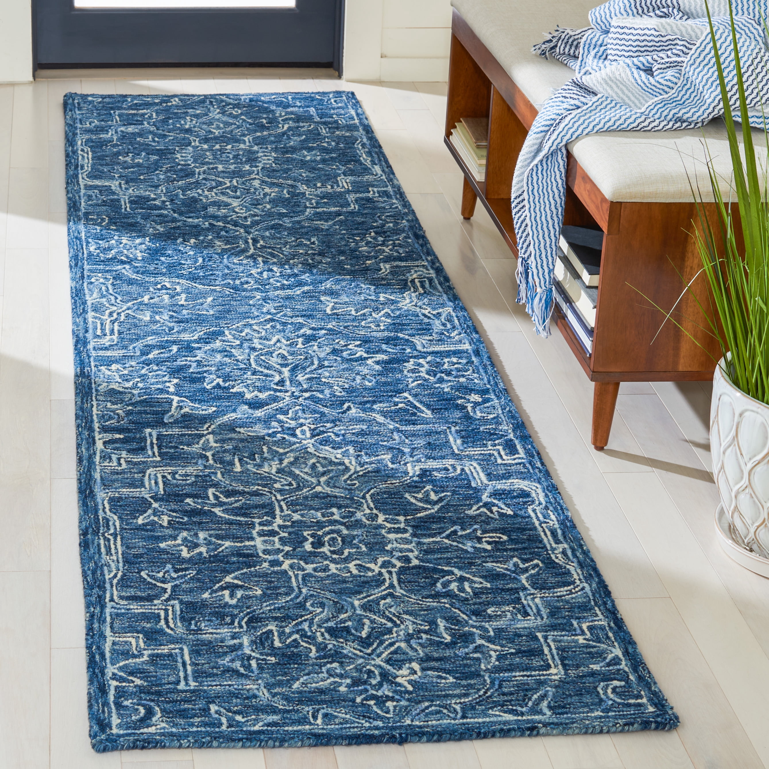 Safavieh Metro Ognena Medallion Runner Rug, Blue, 2'3" x 9'