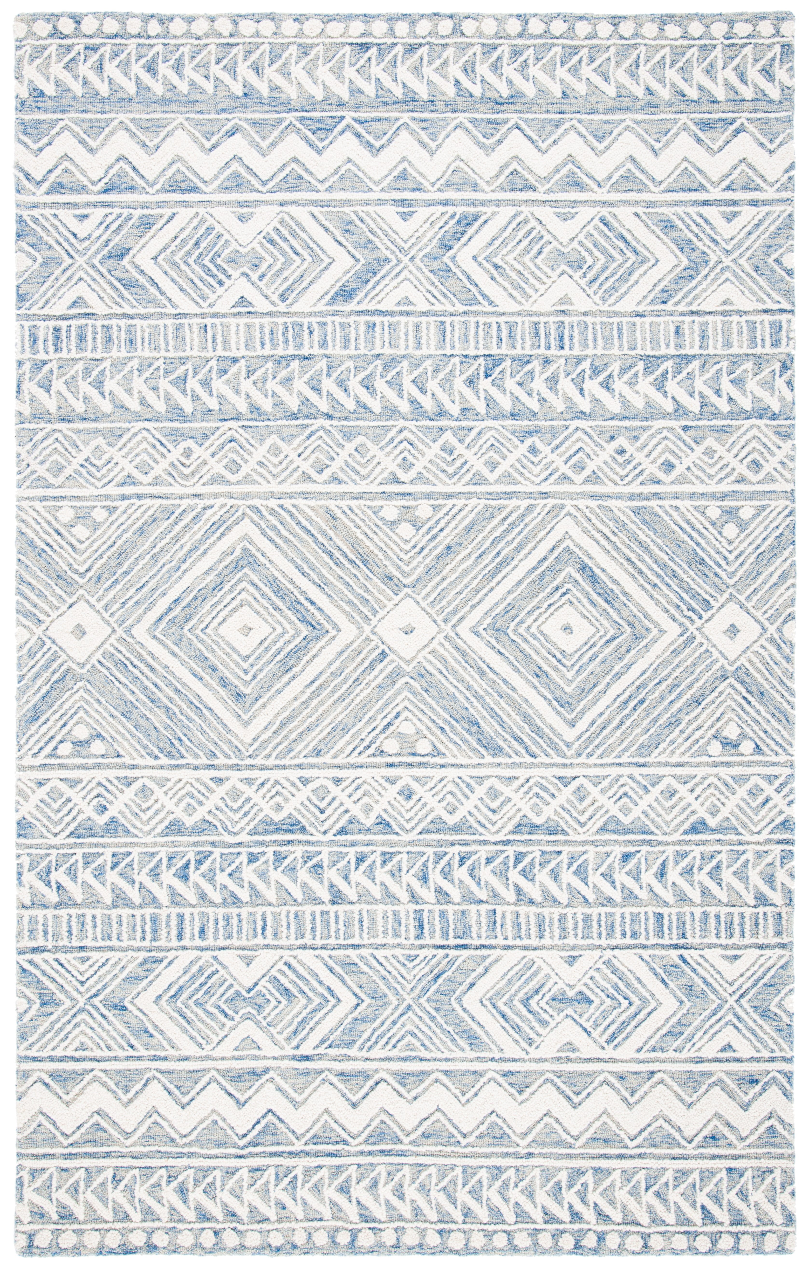 SAFAVIEH Metro Padraic Medallion Area Rug, Blue/Ivory, 5' x 8'