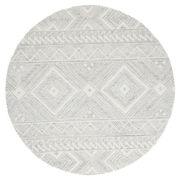 SAFAVIEH Metro Padraic Medallion Area Rug, Grey/Ivory, 6' x 6' Round