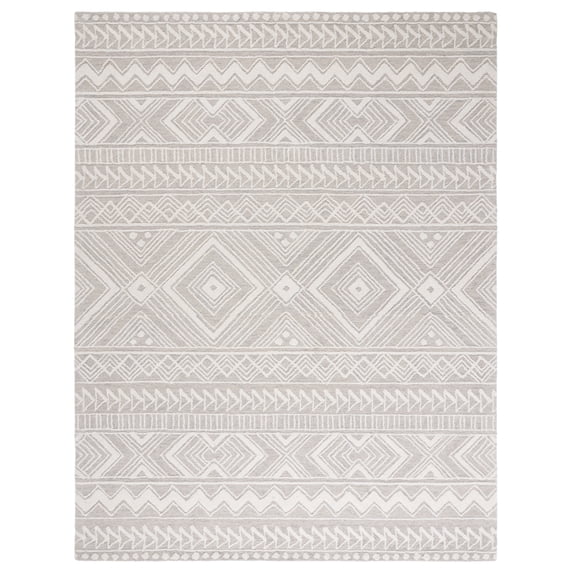 SAFAVIEH Metro Padraic Medallion Area Rug, Light Grey/Ivory, 8' x 10'