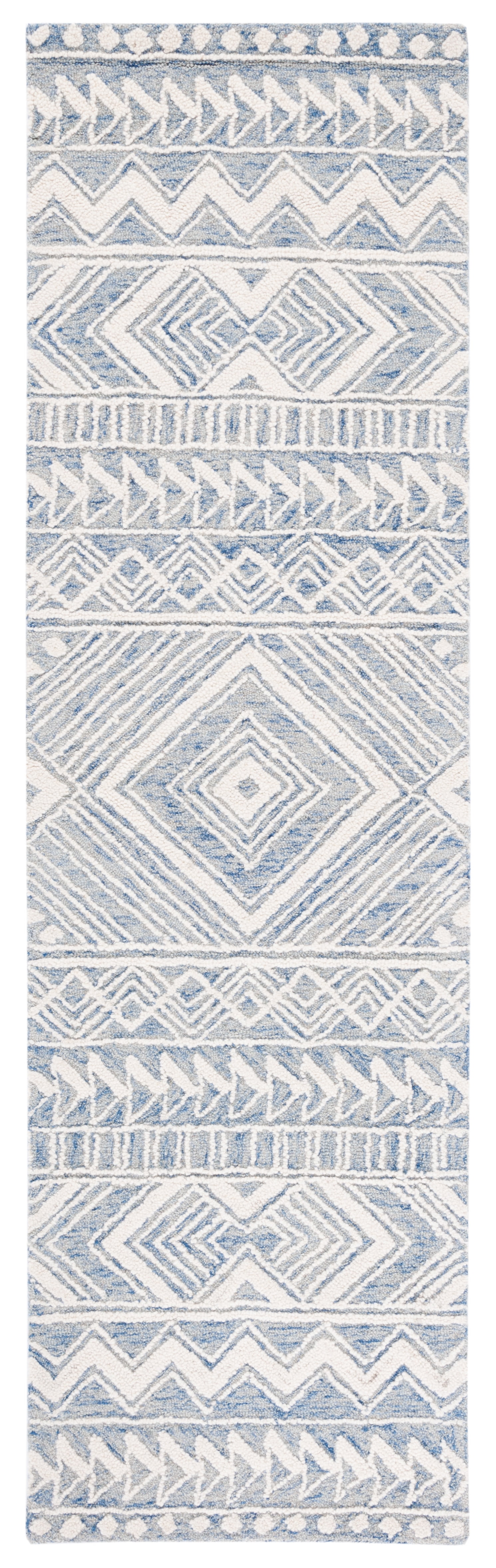 SAFAVIEH Metro Padraic Medallion Runner Rug, Blue/Ivory, 2'3" x 8'