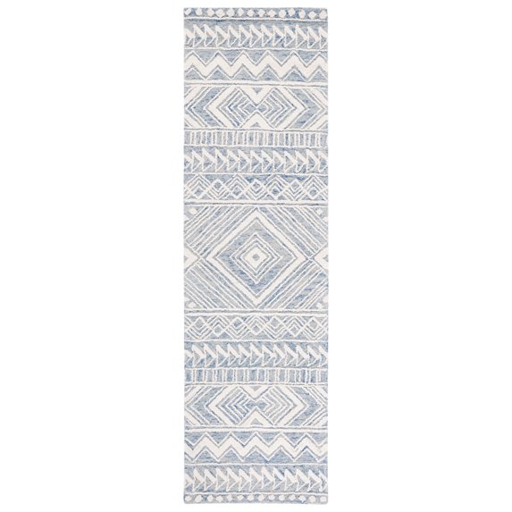 SAFAVIEH Metro Padraic Medallion Runner Rug, Blue/Ivory, 2'3" x 8'