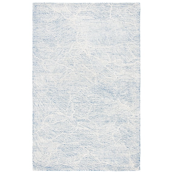 SAFAVIEH Metro Patricia Distressed Area Rug, Blue/Ivory, 5' x 8'