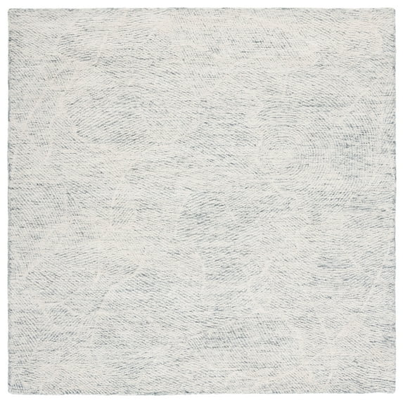 SAFAVIEH Metro Patricia Distressed Area Rug, Dark Grey/Ivory, 6' x 6' Square