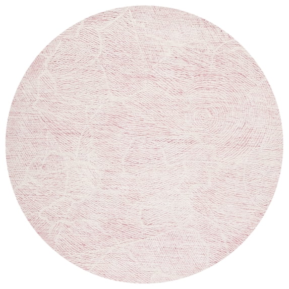 SAFAVIEH Metro Patricia Distressed Area Rug, Pink/Ivory, 6' x 6' Round