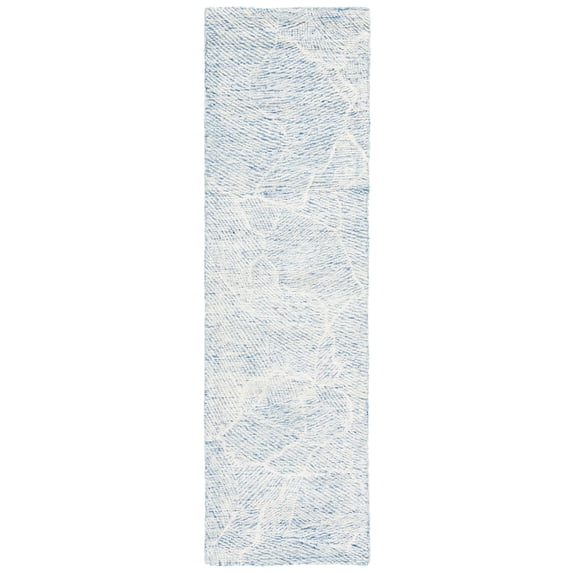 SAFAVIEH Metro Patricia Distressed Runner Rug, Blue/Ivory, 2'3" x 6'