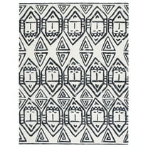 SAFAVIEH Metro Peronel Diamond Area Rug, Black/Ivory, 8' x 10'