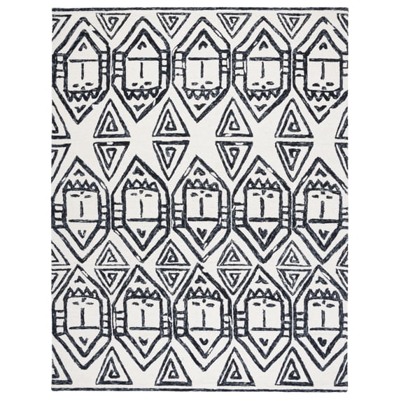 SAFAVIEH Metro Peronel Diamond Area Rug, Black/Ivory, 8' x 10'