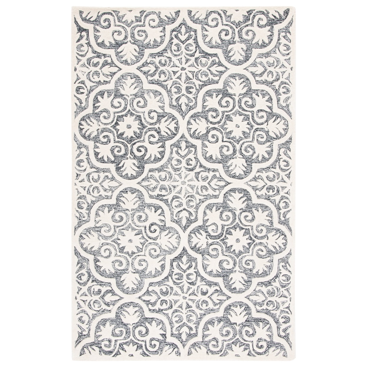 SAFAVIEH Metro Phipp Medallion Area Rug, Black/Ivory, 8' x 10'