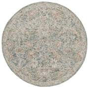 SAFAVIEH Metro Phyliss Medallion Area Rug, Teal/Green, 6' x 6' Round