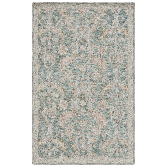 SAFAVIEH Metro Phyliss Medallion Area Rug, Teal/Green, 6' x 9'