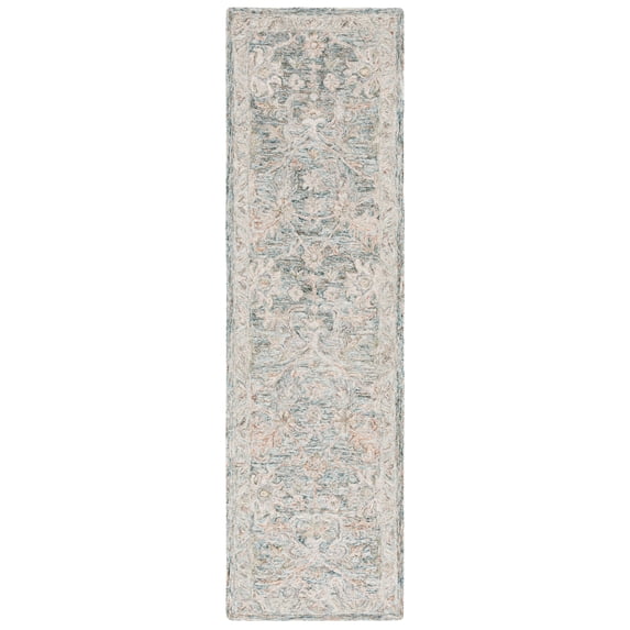 SAFAVIEH Metro Phyliss Medallion Runner Rug, Teal/Green, 2'3" x 8'
