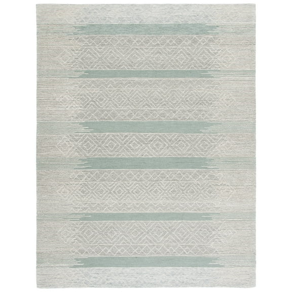 SAFAVIEH Metro Rae Striped Area Rug, Natural/Light Grey, 8' x 10'
