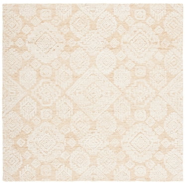 SAFAVIEH Metro Riley Medallion Area Rug, Gold/Ivory, 6' x 6' Square