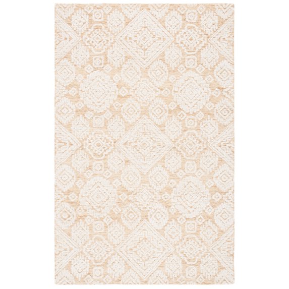 SAFAVIEH Metro Riley Medallion Area Rug, Gold/Ivory, 6' x 9'