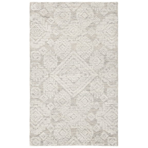 SAFAVIEH Metro Riley Medallion Area Rug, Light Brown/Ivory, 4' x 6'