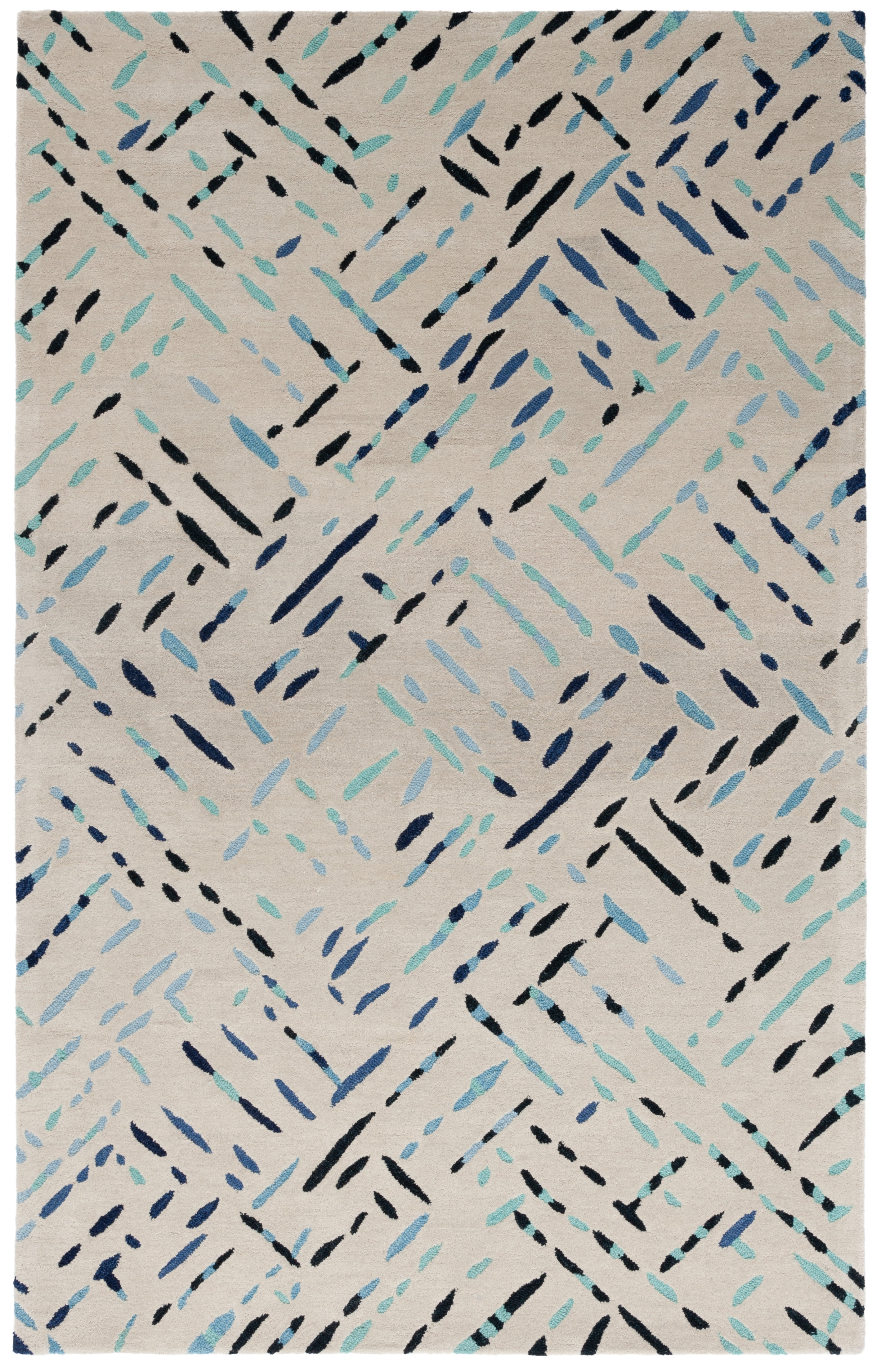SAFAVIEH Metro Rodina Geometric Striped Area Rug, Gray/Blue, 5' x 8'