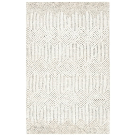 SAFAVIEH Metro Rosalin Diamond Area Rug, Beige/Ivory, 3' x 5'