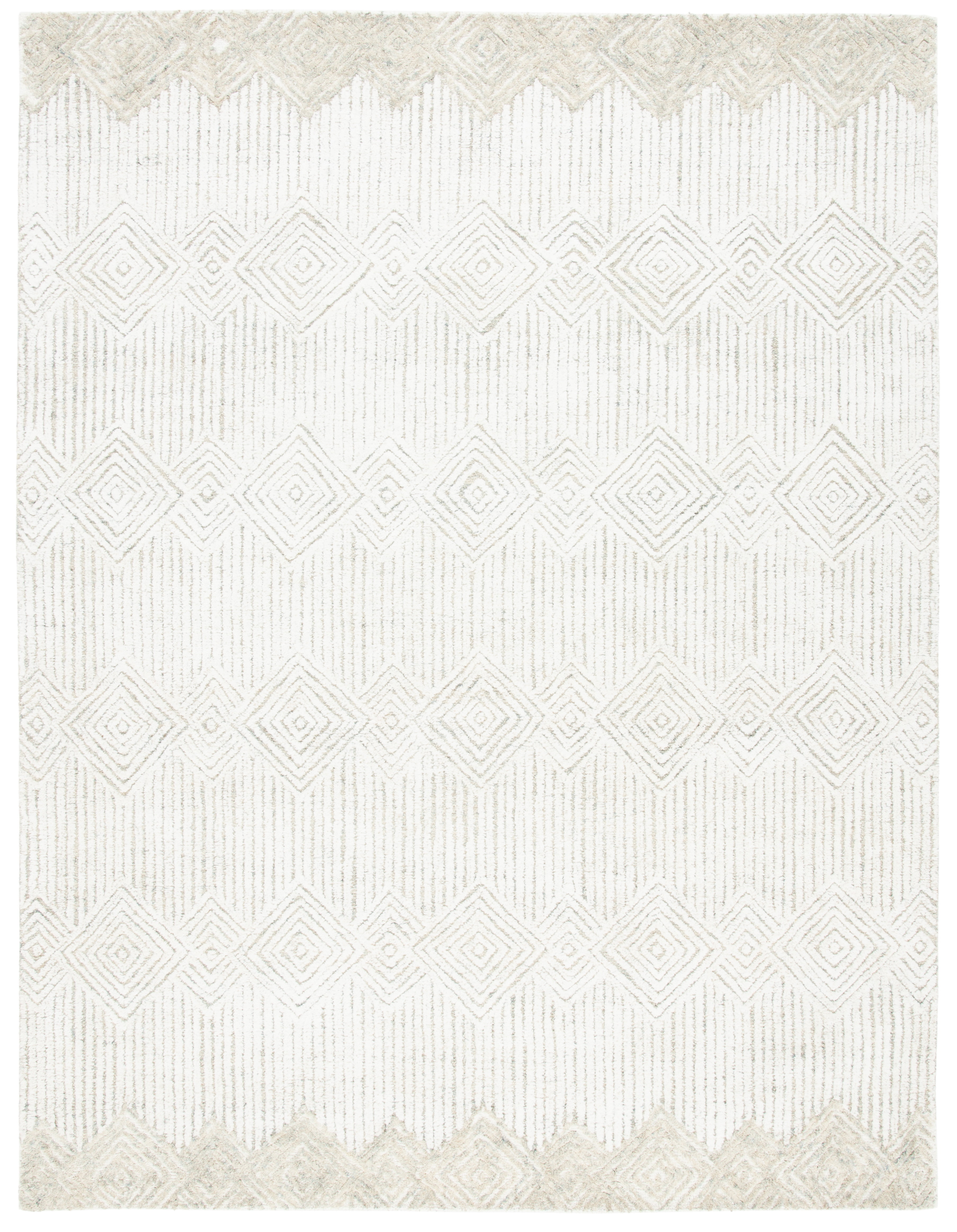 SAFAVIEH Metro Rosalin Diamond Area Rug, Beige/Ivory, 8' x 10'