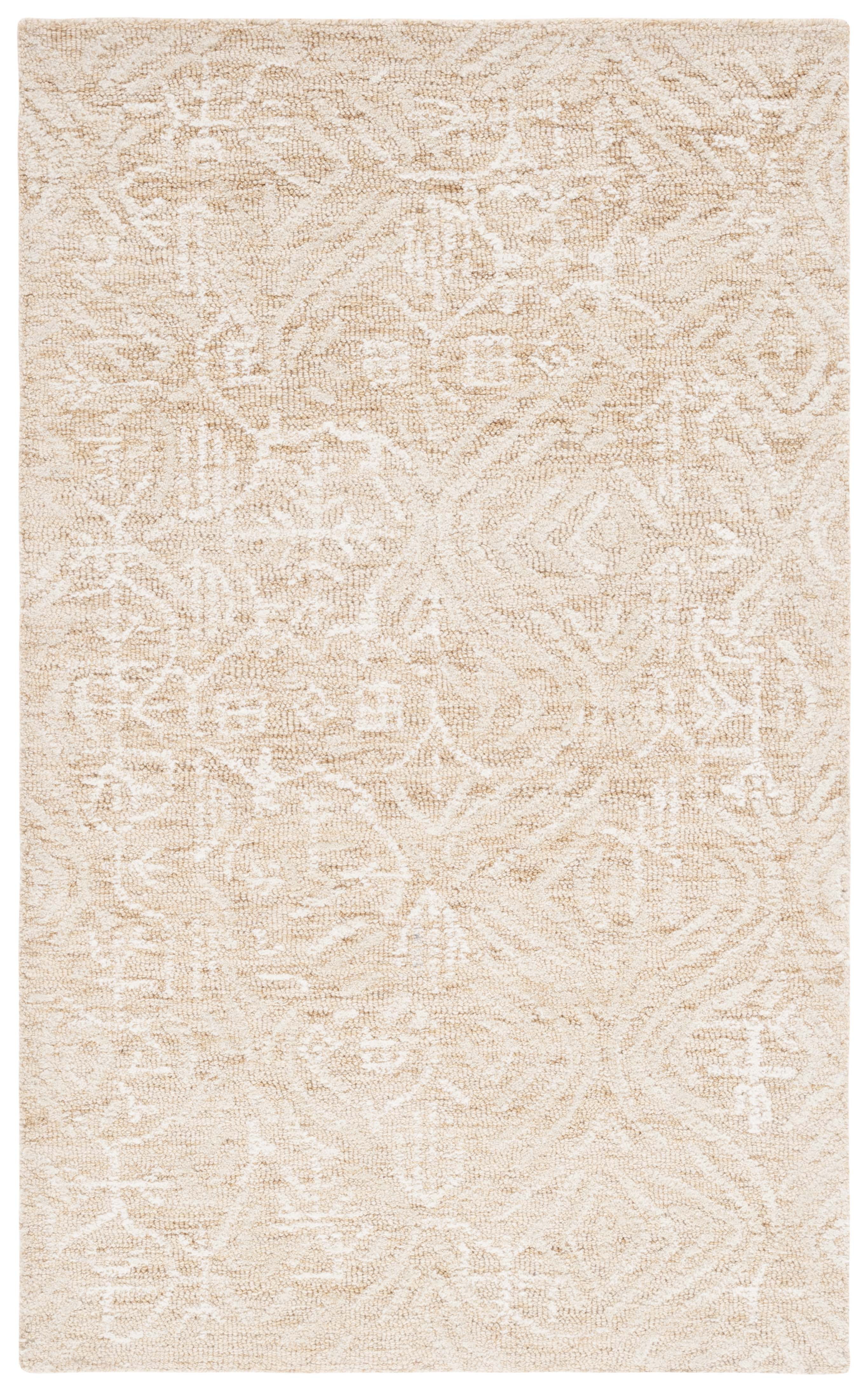 Ivory Hand-Tufted Wool 4' x 6' Area Rug