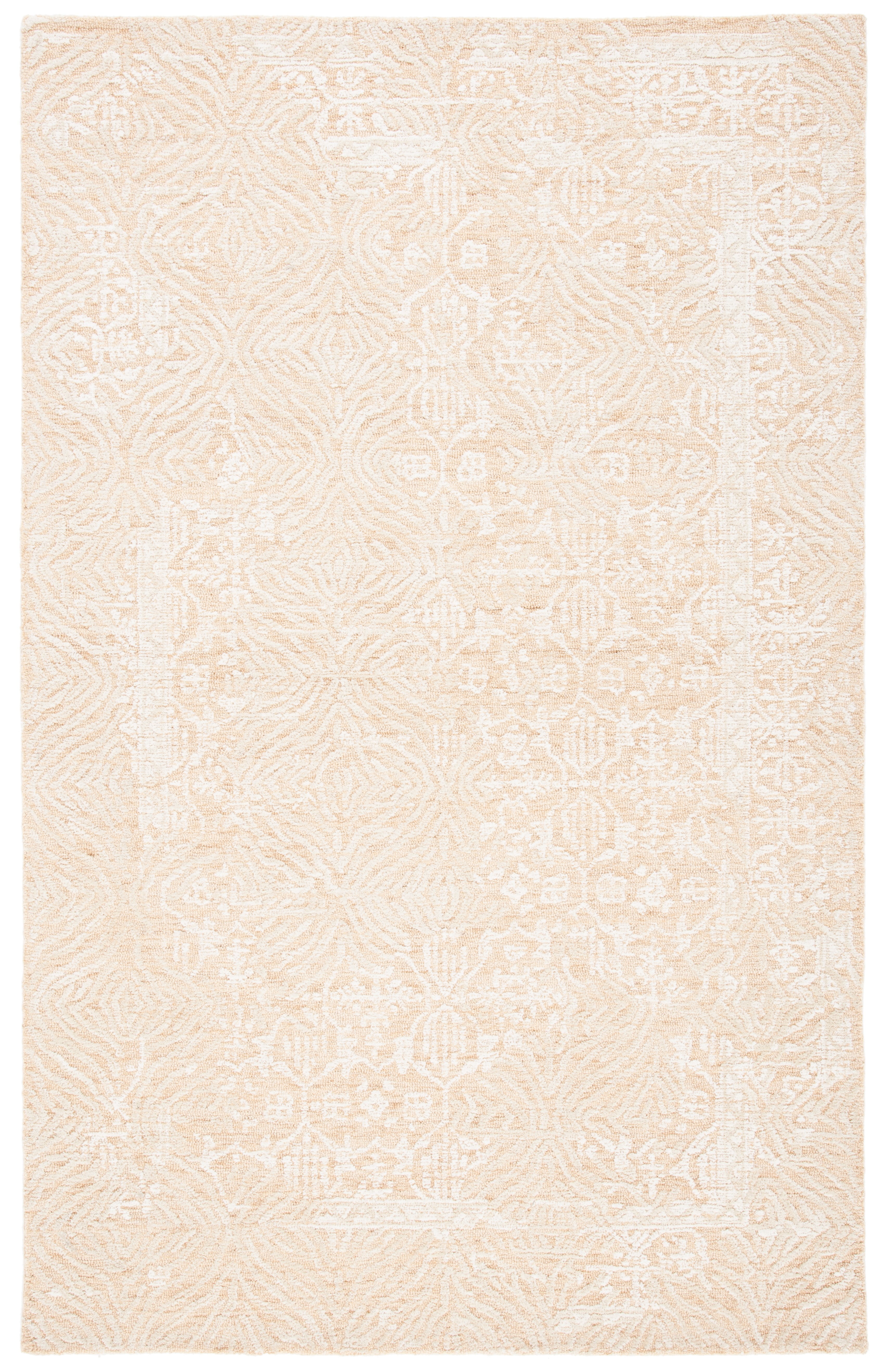 Ivory Elegance 59" Hand-Tufted Wool Rectangular Area Rug