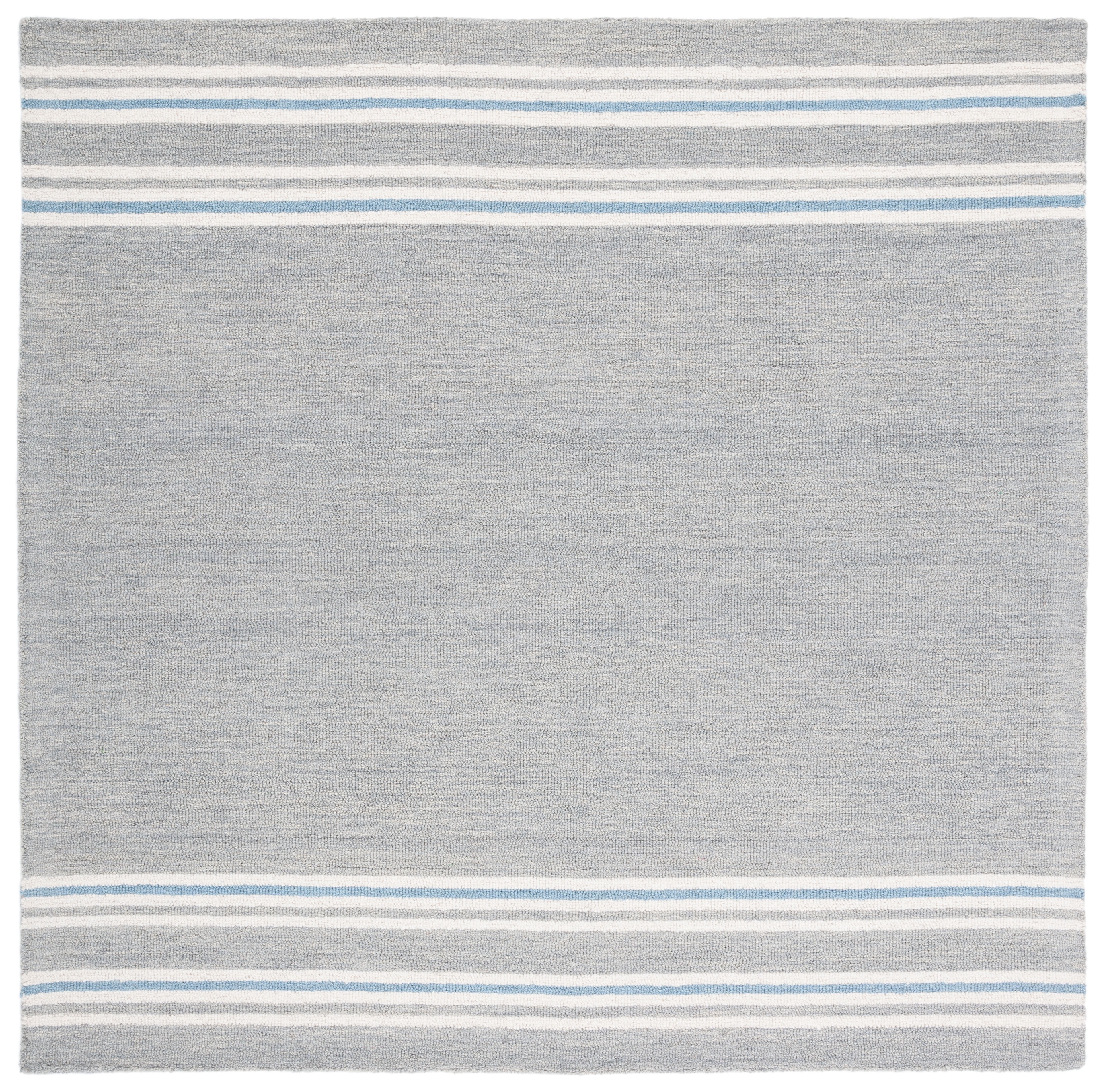 Elegance Metro 6' Square Hand-Tufted Gray Wool Area Rug