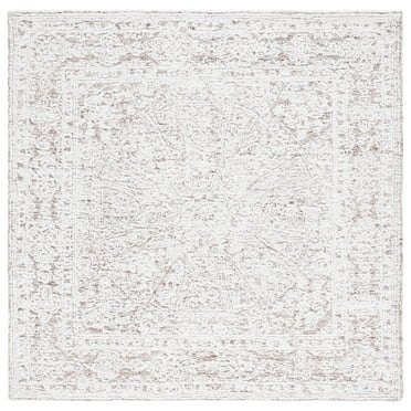 SAFAVIEH Metro Smith Medallion Area Rug, Ivory/Beige, 6' x 6' Square