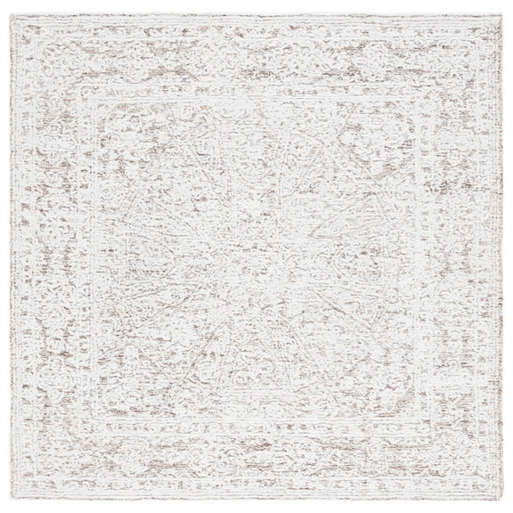 SAFAVIEH Metro Smith Medallion Area Rug, Ivory/Beige, 6' x 6' Square