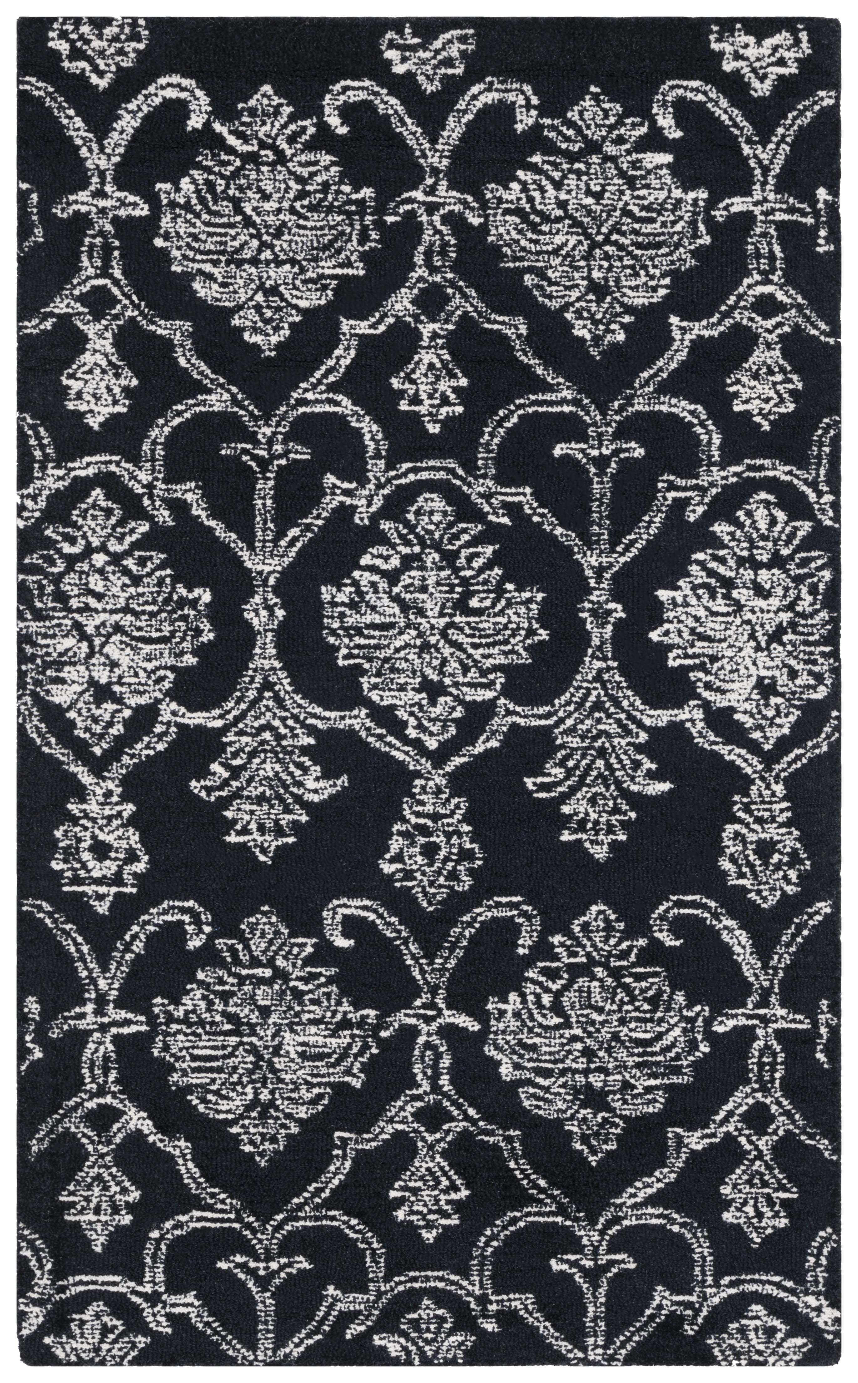 SAFAVIEH Metro Sutton Medallion Area Rug, Black/Ivory, 4' x 6'